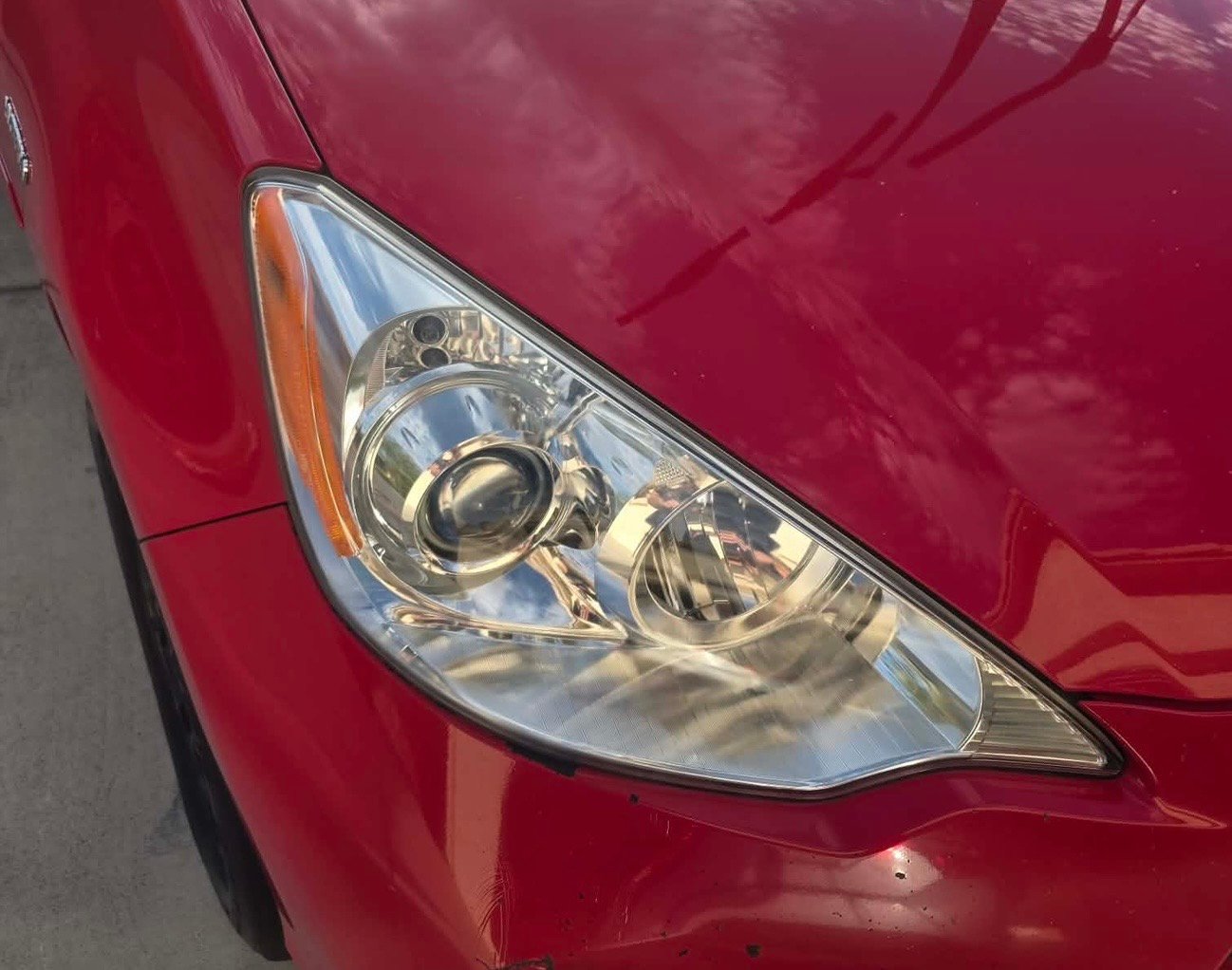 Headlight after restoration