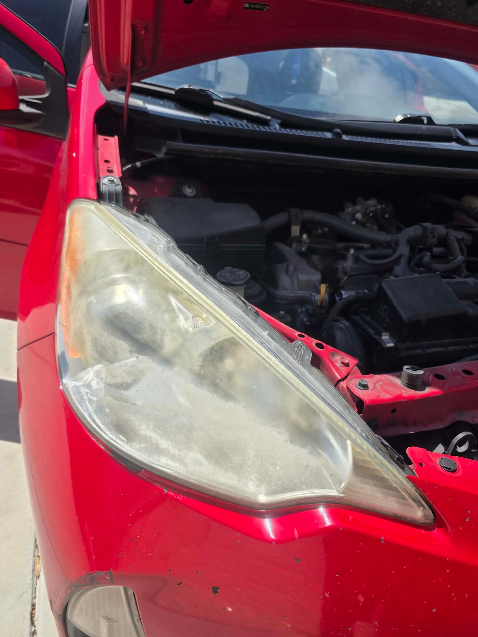 Headlight before restoration